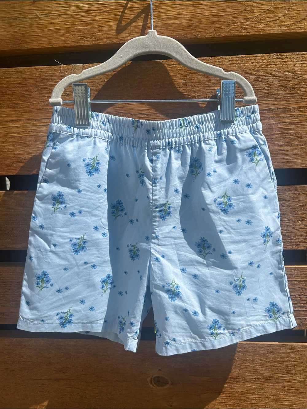 Hill House Tiny Leo Shorts 5/6 blue ditsy floral